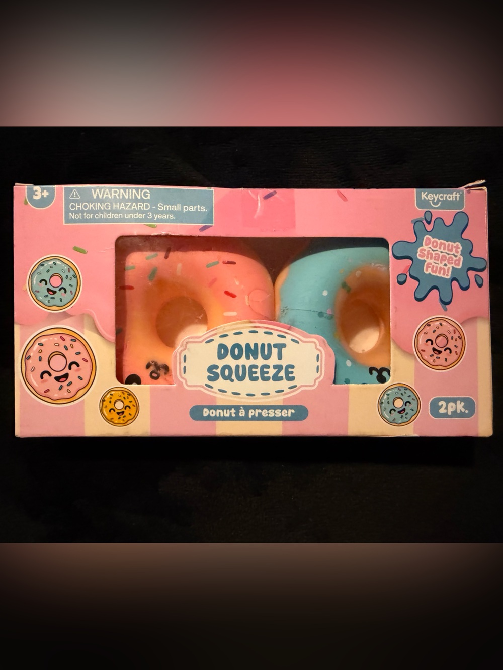 Craft Donut Squeeze Toy 2-Pack — Pink & Light Blue